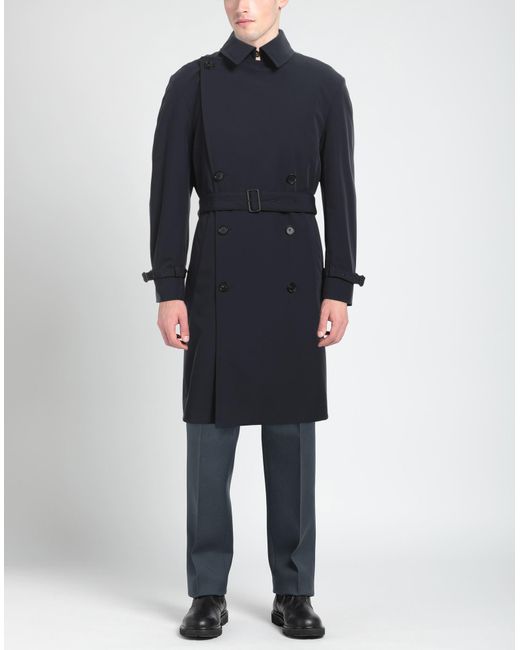 Paoloni Blue Overcoat for men