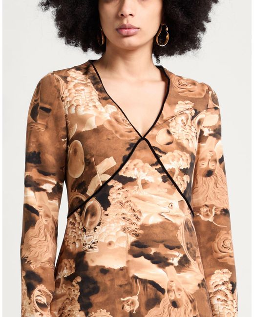 Vivetta Multicolor Camel Midi Dress Polyester, Elastane