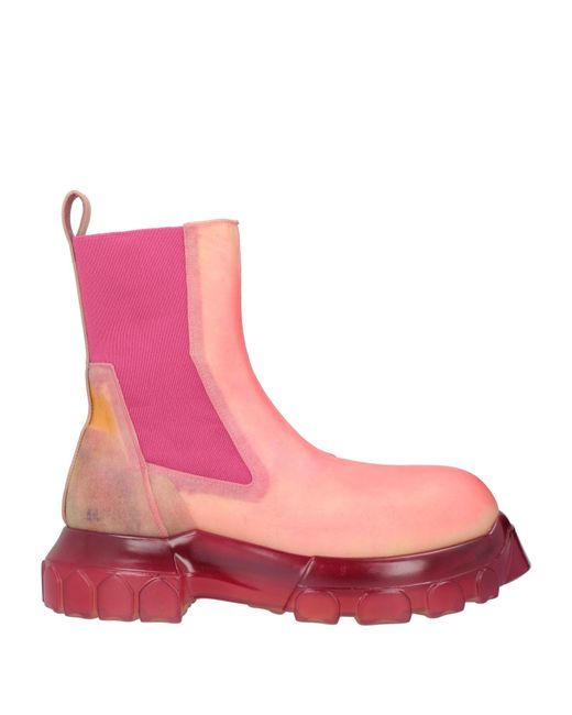 Rick Owens Pink Ankle Boots for men