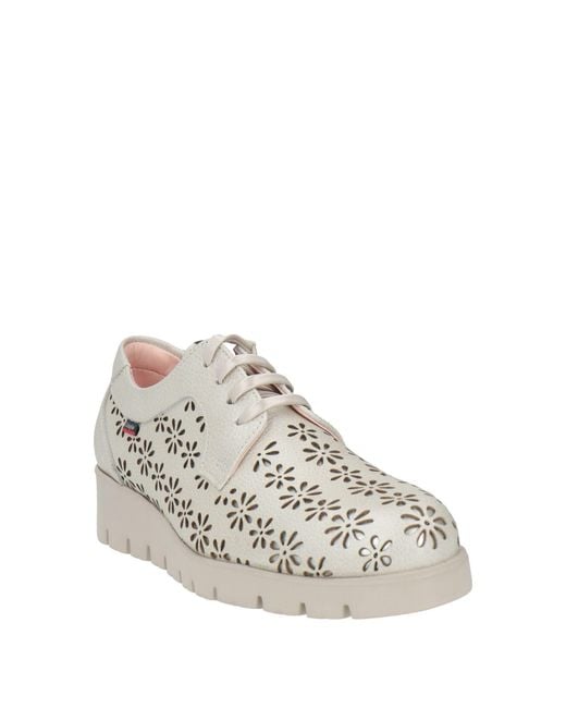 Callaghan White Lace-Up Shoes Leather