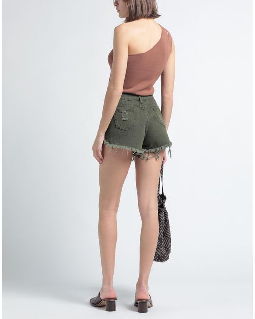 Oui, Odile! Green Denim Shorts