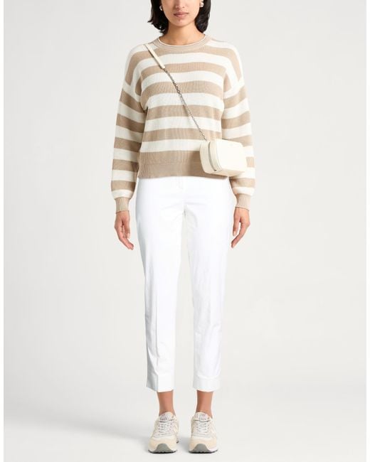 Eleventy White Trouser
