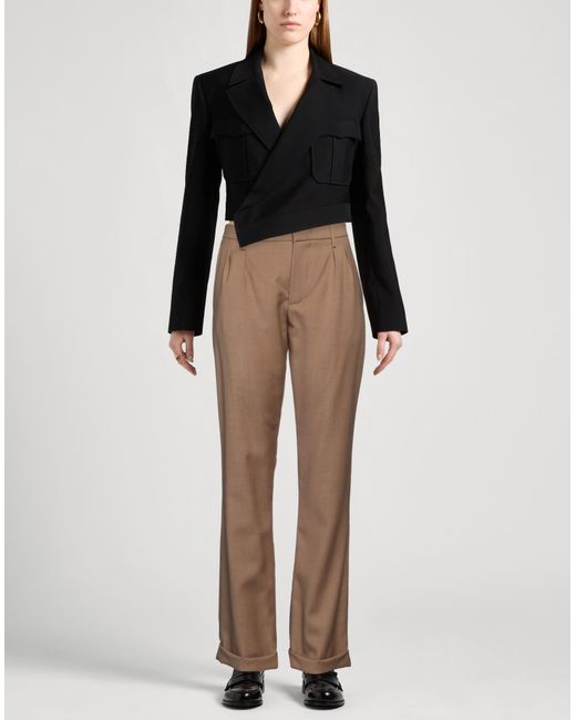 Dondup Brown Sand Pants Virgin Wool