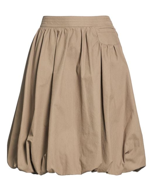 Low Classic Natural Khaki Midi Skirt Cotton, Polyester, Nylon
