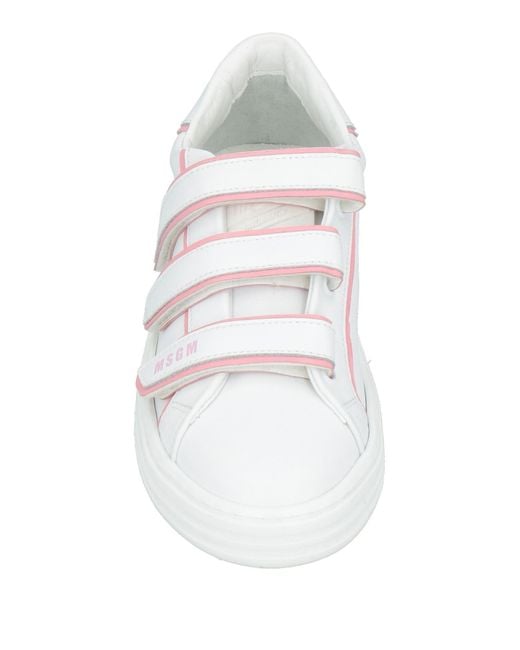MSGM White Sneakers Leather