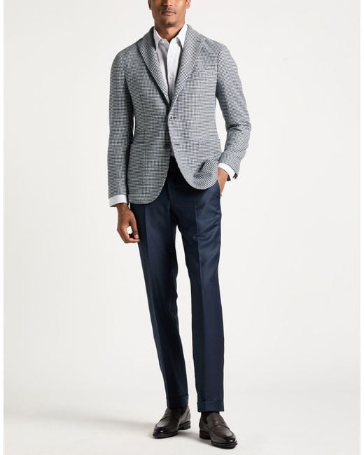 Boglioli Gray Blazer Wool, Polyester, Polyamide for men