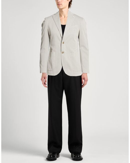 L.b.m. 1911 White Blazer Cotton, Silk for men