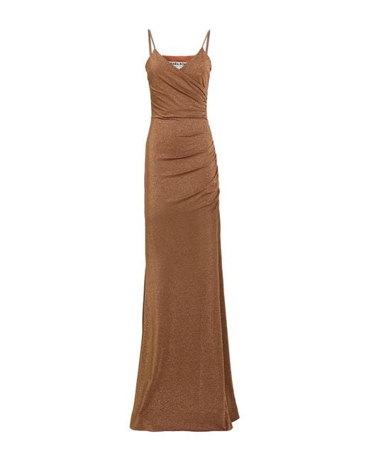 La Petite Robe Di Chiara Boni Brown Maxi Dress Polyamide, Viscose, Elastane, Polyester