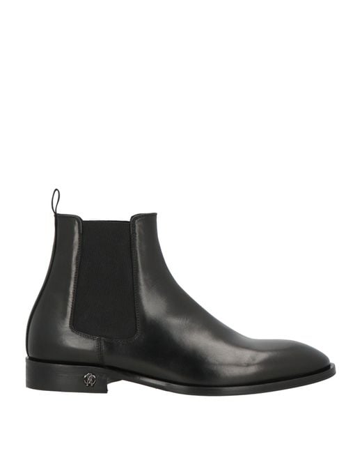 Roberto Cavalli Black Ankle Boots for men