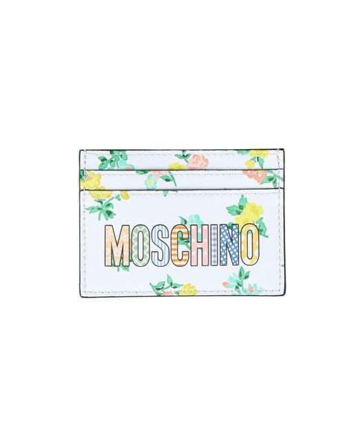 Moschino Blue Document Holder Soft Leather