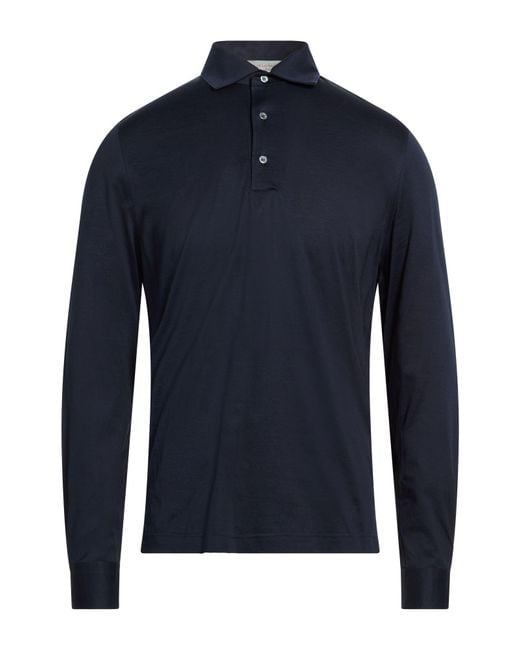 FILIPPO DE LAURENTIIS Blue Polo Shirt Cotton for men