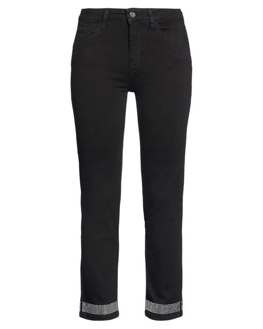 Rebel Queen Black Jeans Cotton, Elastane
