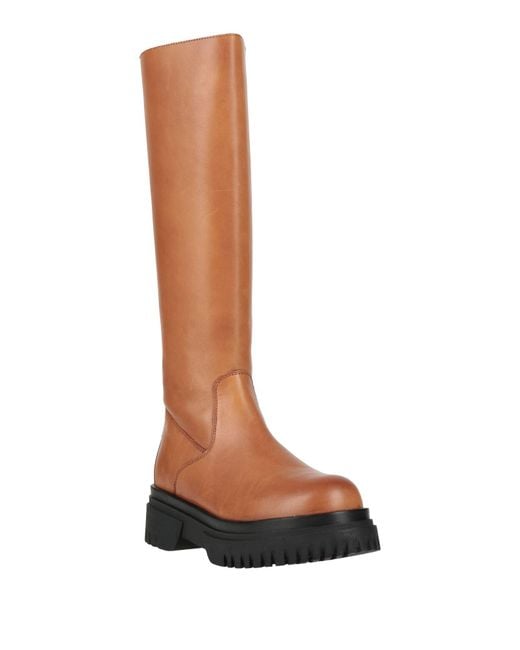 Emanuélle Vee Brown Tan Boot Leather