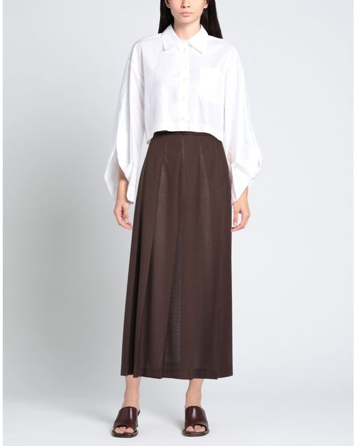 Auralee Brown Maxi Skirt