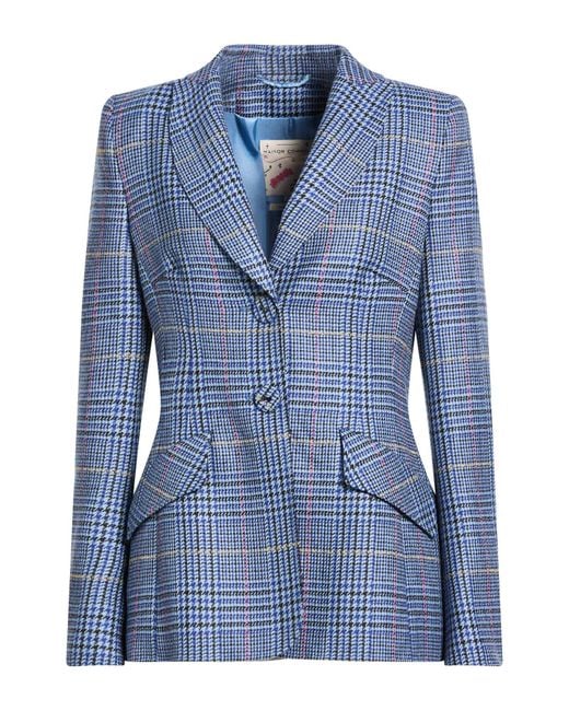 Maison Common Blue Blazer Virgin Wool