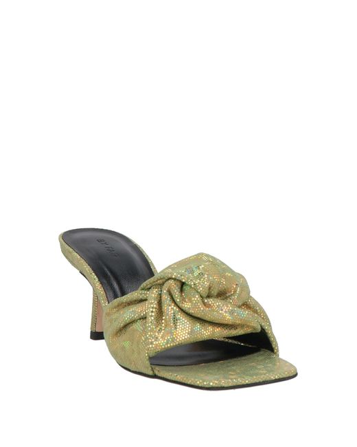 By Far Green Sandals Leather