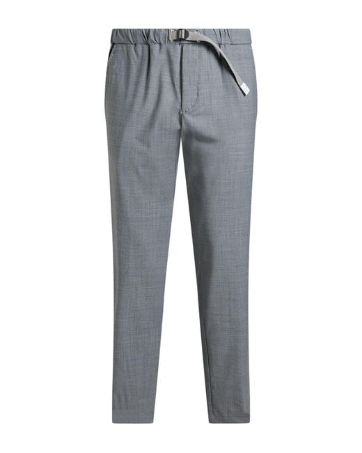 White Sand Gray Pants Wool, Polyester, Elastane for men