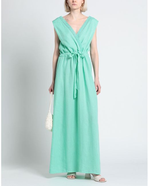 120% Lino Green Maxi Dress