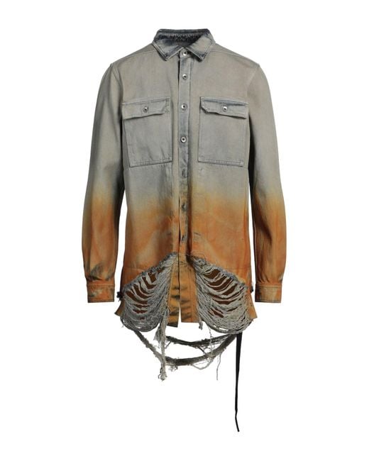 Rick Owens Gray Denim Outerwear Cotton for men
