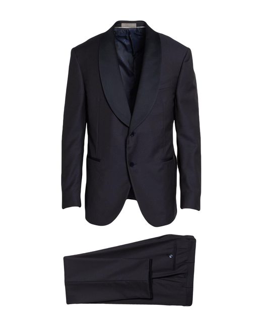 Corneliani Blue Midnight Suit Virgin Wool for men