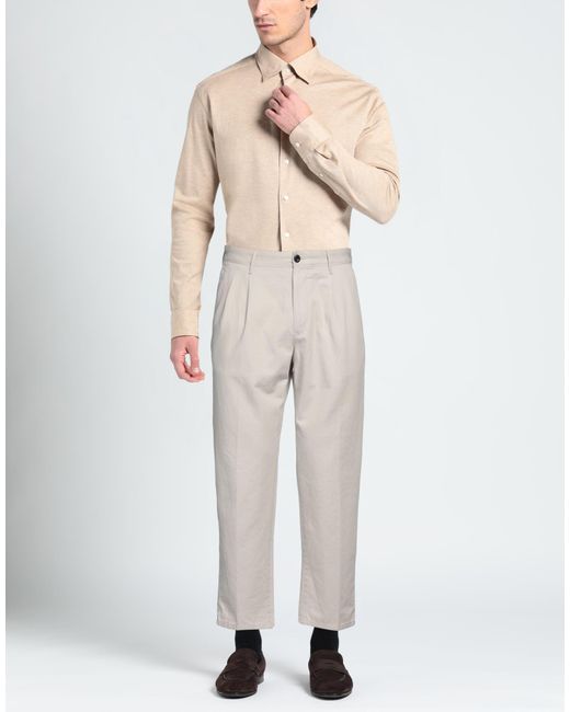 Incotex White Ivory Pants Cotton for men