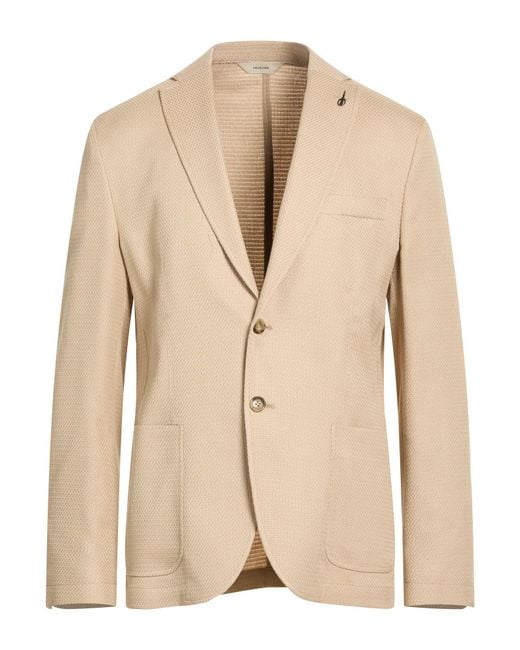 Paoloni Natural Blazer Cotton, Elastane for men