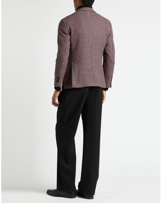 Lardini Brown Blazer Wool, Cotton, Polyamide for men