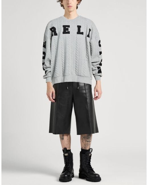 True Religion Gray Light Sweatshirt Polyester, Cotton, Elastane for men