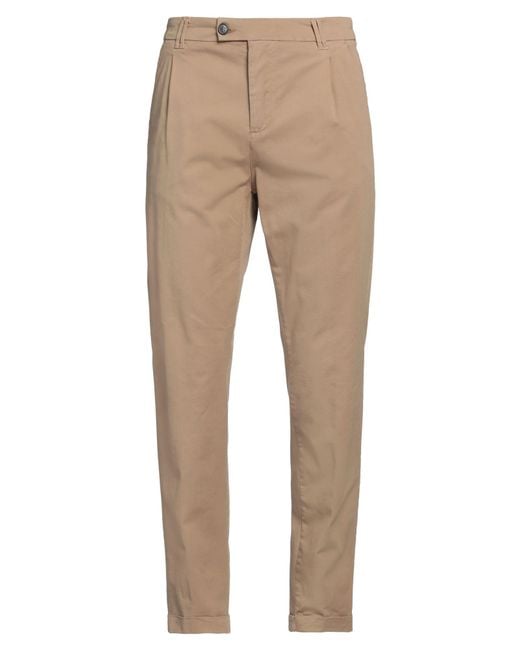 Alpha Studio Natural Sand Pants Cotton, Viscose, Elastane for men