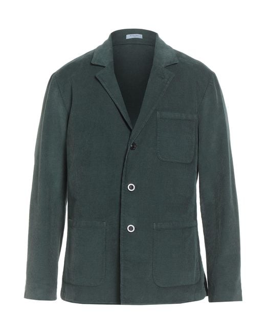 Boglioli Green Blazer Cotton, Modal, Elastane for men