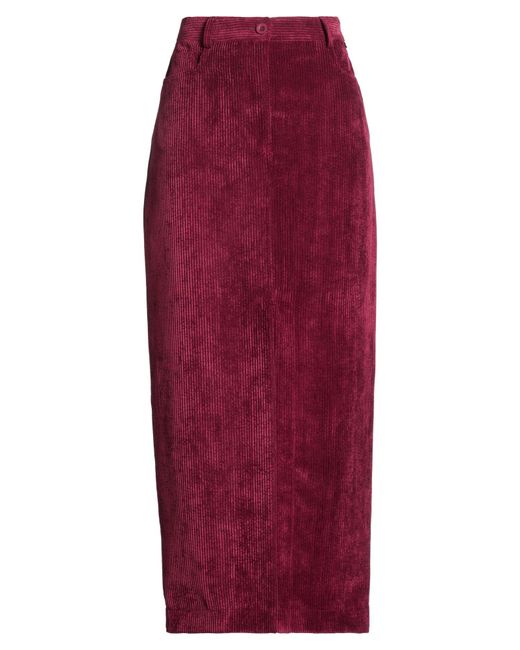 Dixie Red Burgundy Maxi Skirt Polyester, Polyamide, Elastane