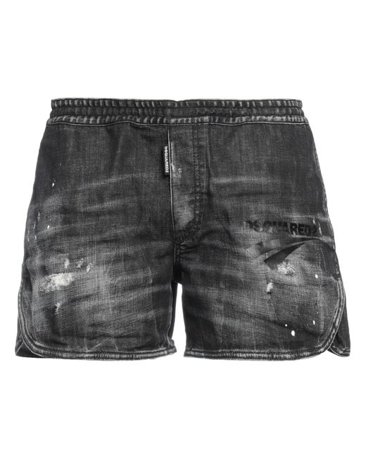 DSquared² Gray Denim Shorts for men