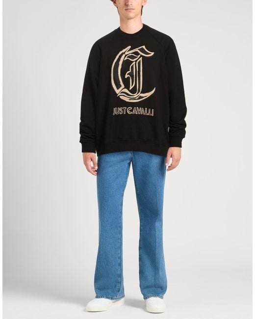 Just Cavalli Black Sweatshirt for men