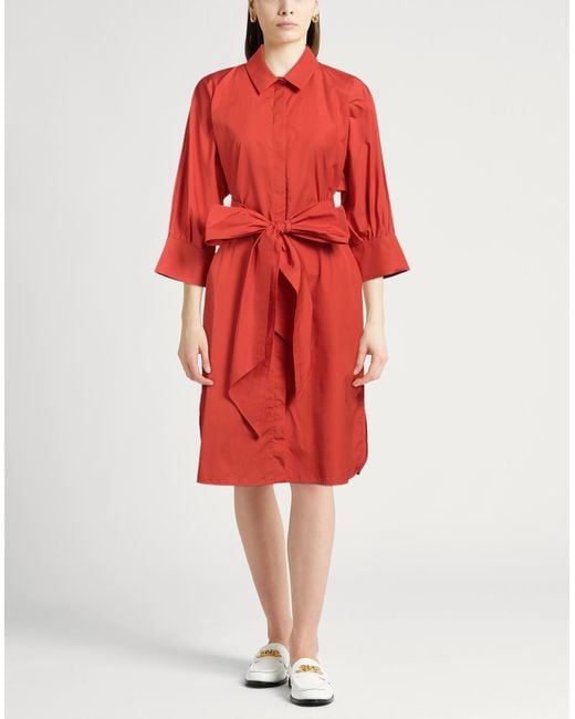 Max Mara Red Midi-Kleid