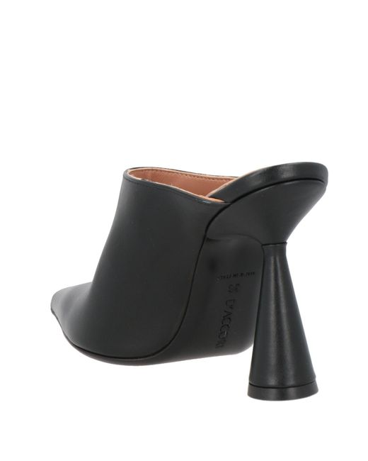 D'Accori Black Mules & Clogs