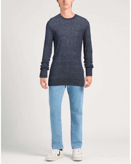Altea Blue Sweater Linen for men