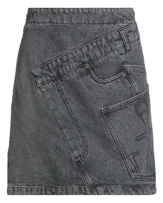 J.W. Anderson Gray Denim Skirt Cotton