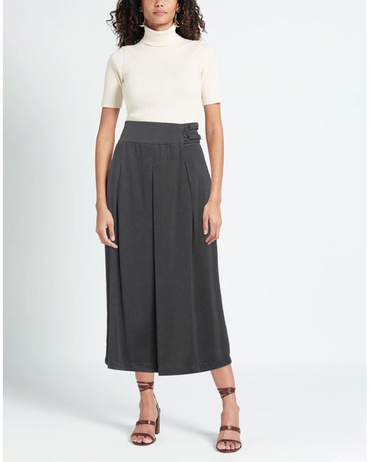 European Culture Gray Midi Skirt