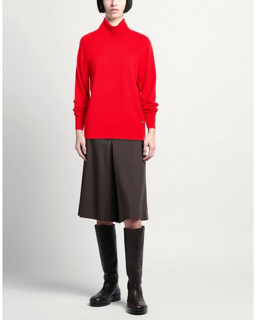 Xandres Red Turtleneck Cashmere