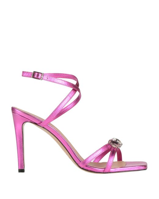 Pinko Pink Fuchsia Sandals Leather