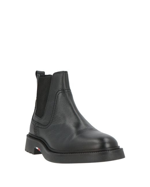Tommy Hilfiger Black Ankle Boots Leather for men