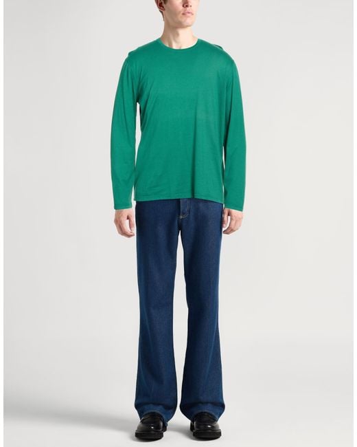 Kiton Green T-Shirt Cotton, Cashmere for men
