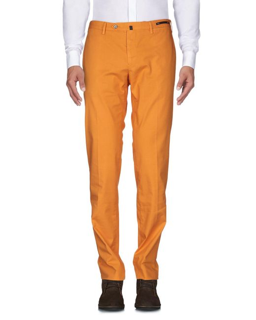 PT Torino Orange Casual Pants for men