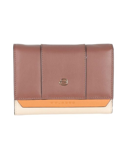 Piquadro Brown Wallet Cow Leather