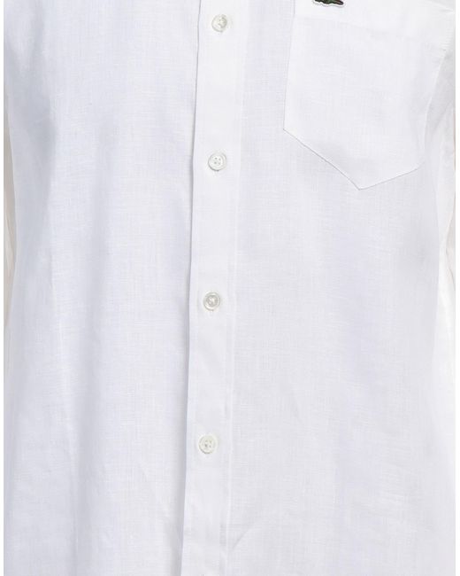 Camisa Lacoste de hombre de color White
