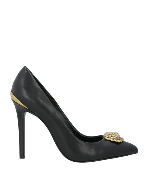 Just Cavalli Black Embellished Leather Stiletto Pumps