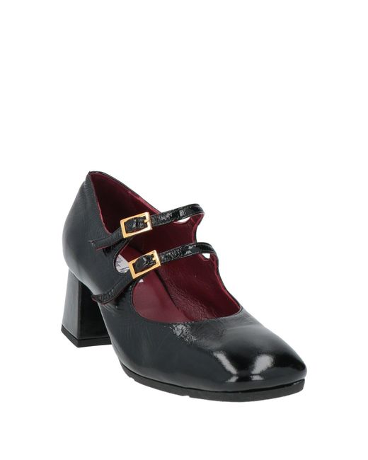 Walter Violet Black Pumps Leather