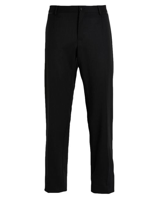 Dolce & Gabbana Black Pants Wool, Silk, Elastane, Polyester for men