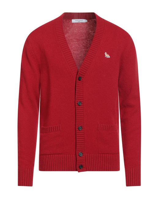 Maison Kitsuné Strickjacke in Red für Herren