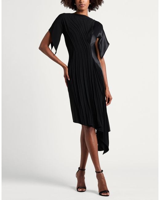 Mugler Black Maxi Dress Viscose, Elastane, Polyester